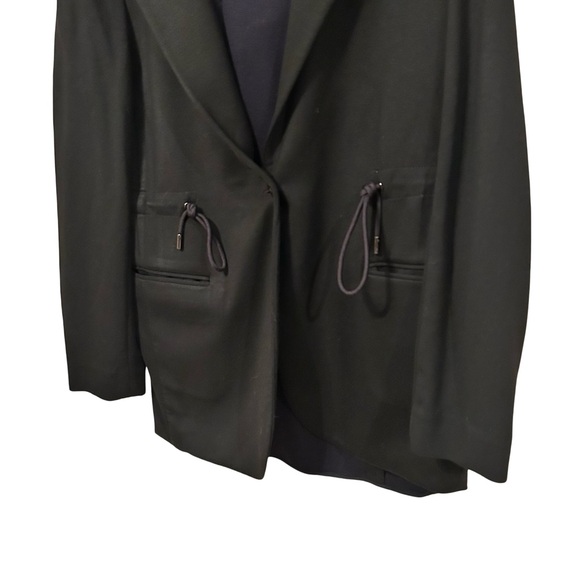 Theory Black Drape Drawstring Blazer Jacket Size Small - Picture 7 of 9